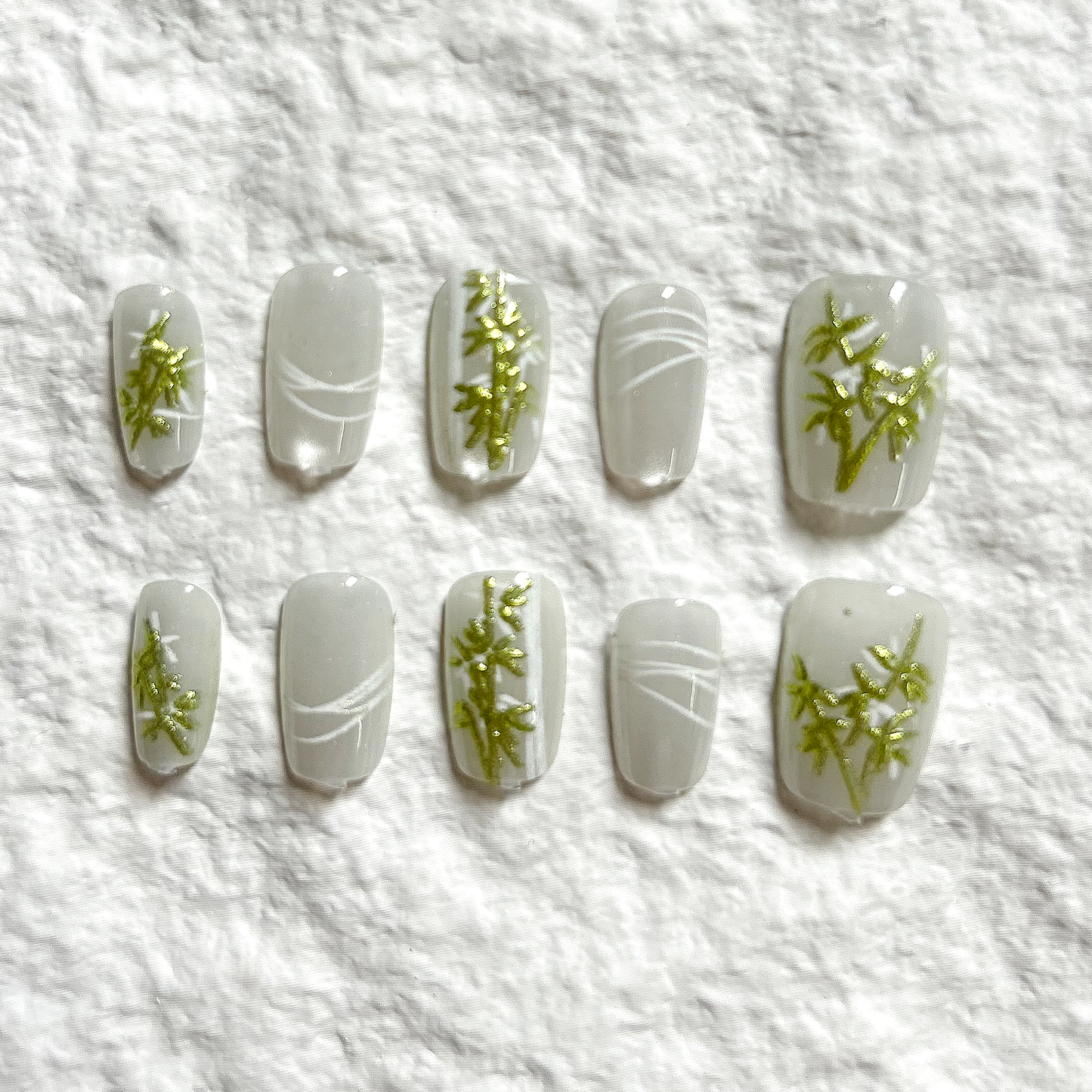 Handmade Press On Nails Nail Patch with 10 Fake Nail Slices