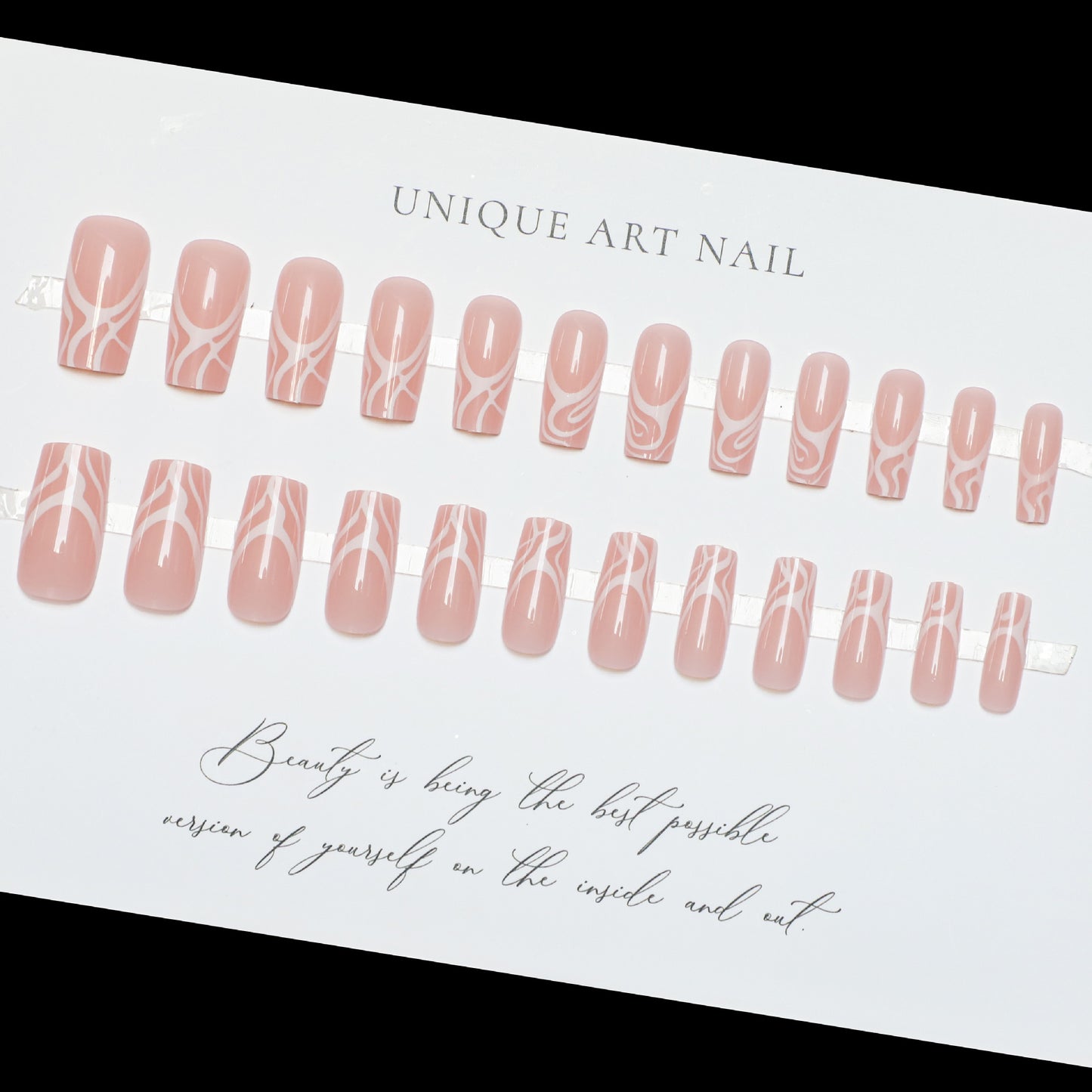 24Pcs Irregular European and American Style Sweet Cool Spicy Girl Gradient Mint Green Advanced Whitening Versatile Long Style Press On Nails