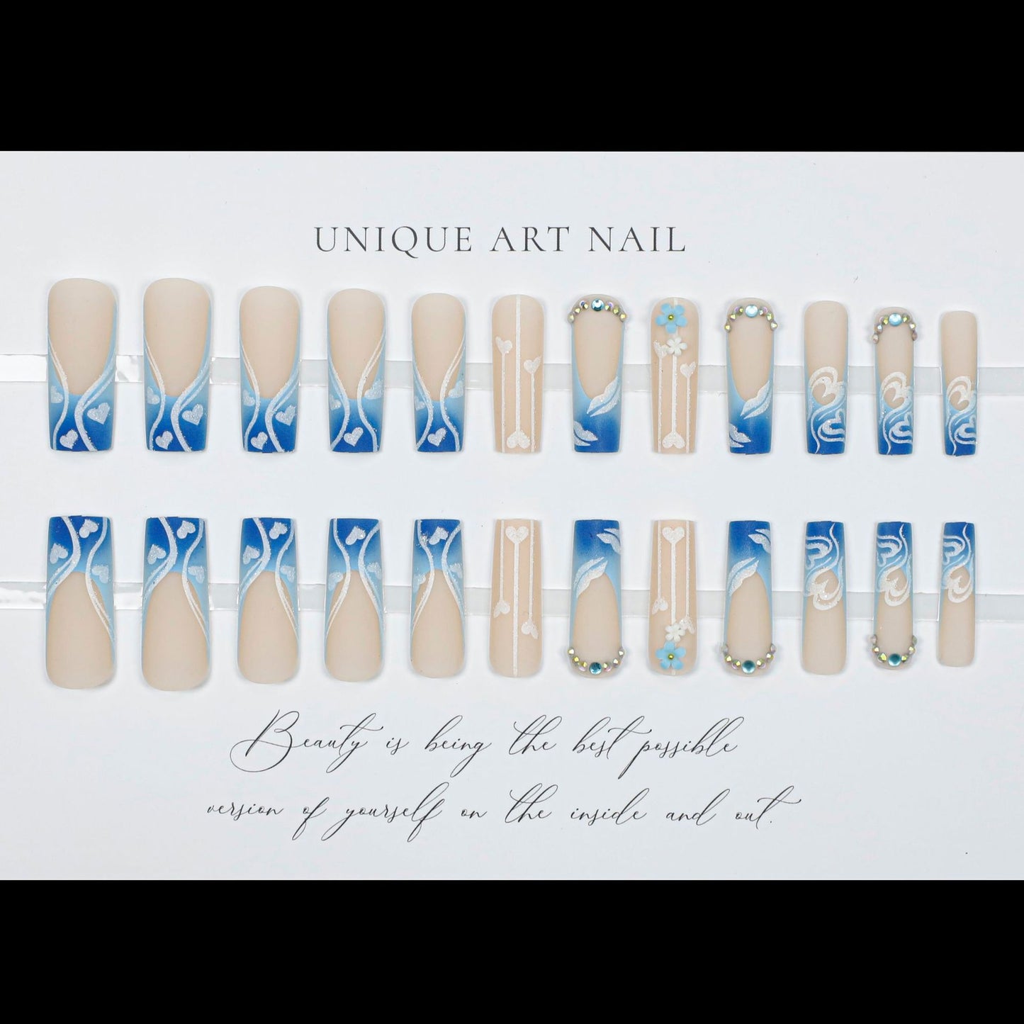 24Pcs popular relief white semi transparent floral nail art pure desire style pink small floral nail stickers Press On Nails jewelry