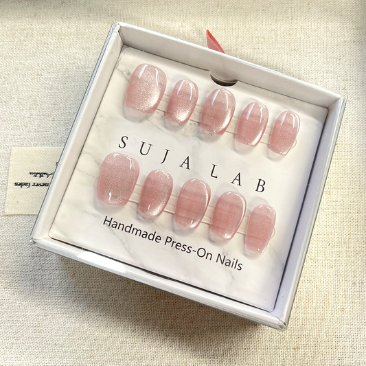 Press-on fake nails - Acrylic solid-color nails, suitable for ladies and girls, 10 pieces