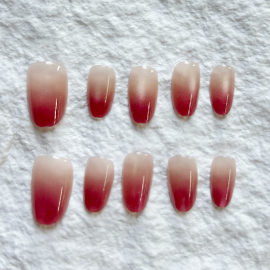 Gradient nail art fake nail products Press On Nails pure handmade patch detachable nail piece set of 10 pieces