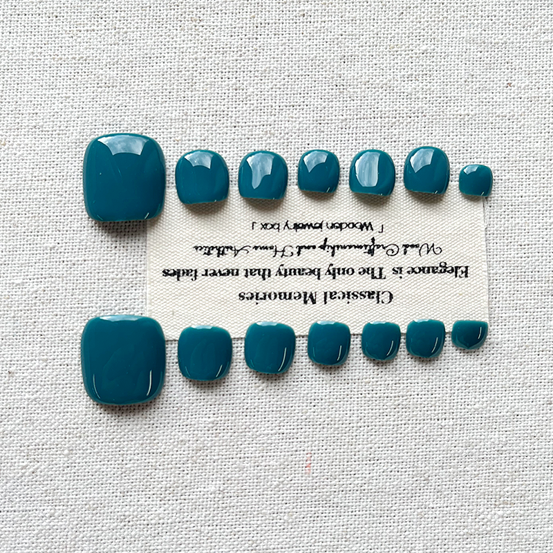 Melbourne Star River - Handmade Press on nails Melbourne Blue Cat Eye New Whitening Toenail Patch Premium