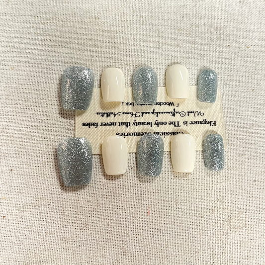 2025 new handmade Press on nails solid color nail art popular on Xiaohongshu jumping color nail art removable whitening effect