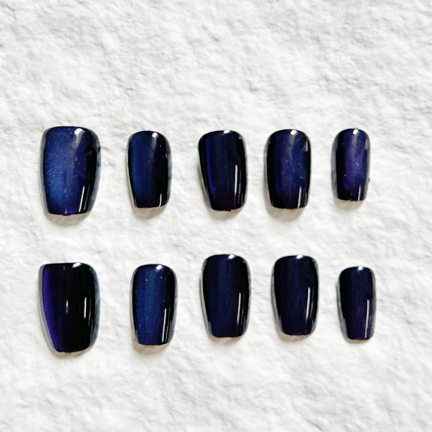New Press On Nails: Advanced, Deep, Cat Eyes, Whitening Appearance, Detachable Nail Patch Set of 10
