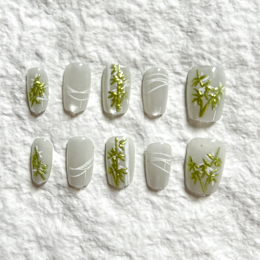 Handmade Press On Nails Nail Patch with 10 Fake Nail Slices