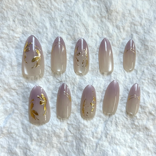 Butterfly Star Moon Hot Stamping Nail Art Press On Nails Nail Paste Nail Art 10 Pieces