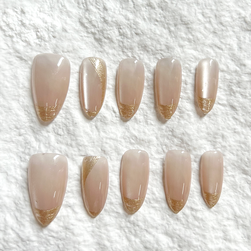 Cat Eye Handmade Press On Nails Nail Patch Semi handmade Wear Nail Fake Nail 10 Pieces