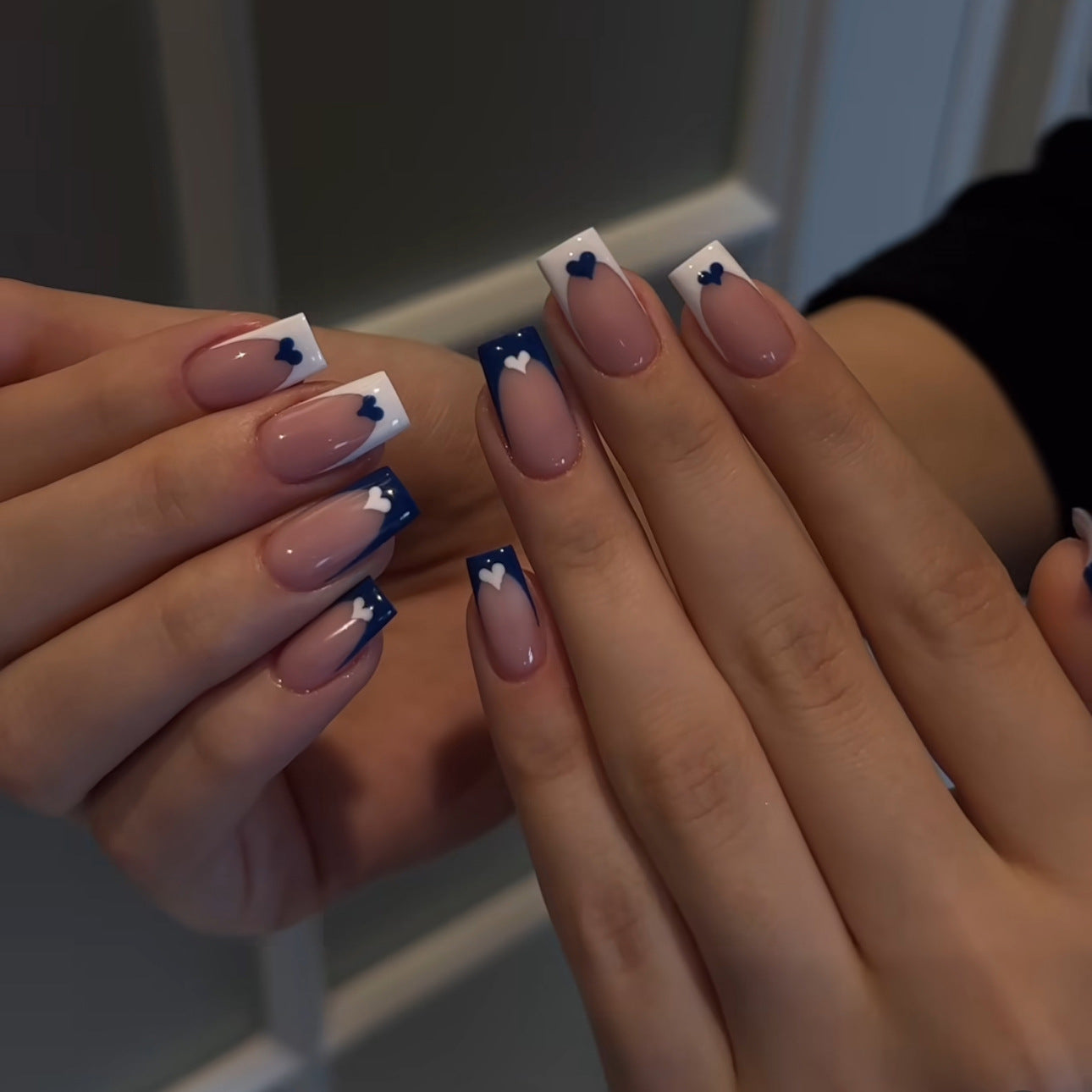 24Pcs Long Island Iced Tea Nail Patch Green Press On Nails Summer Removable Finished Nail Patch Student Nail Patch Long