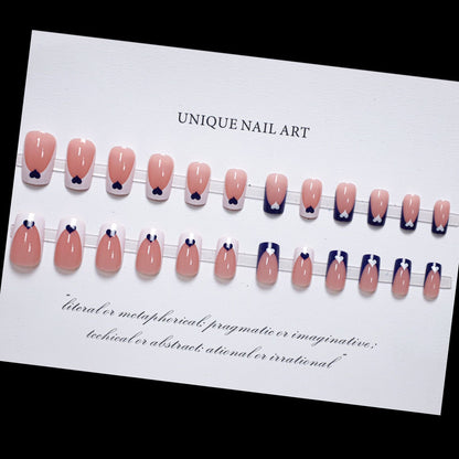 24Pcs Long Island Iced Tea Nail Patch Green Press On Nails Summer Removable Finished Nail Patch Student Nail Patch Long