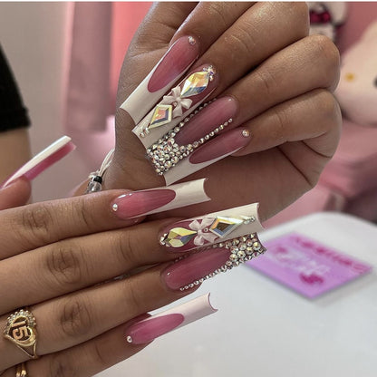 24Pcs Dreamland · New Nail Art Retro Champagne Gold Bronze Mirror Magic Mirror Powder Nail Accessories Press On Nails