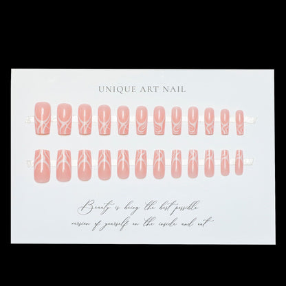24Pcs Irregular European and American Style Sweet Cool Spicy Girl Gradient Mint Green Advanced Whitening Versatile Long Style Press On Nails