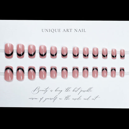 24Pcs Cat Eye 2025 new high-end nail art recommendation for short white fake nail products Press On Nails