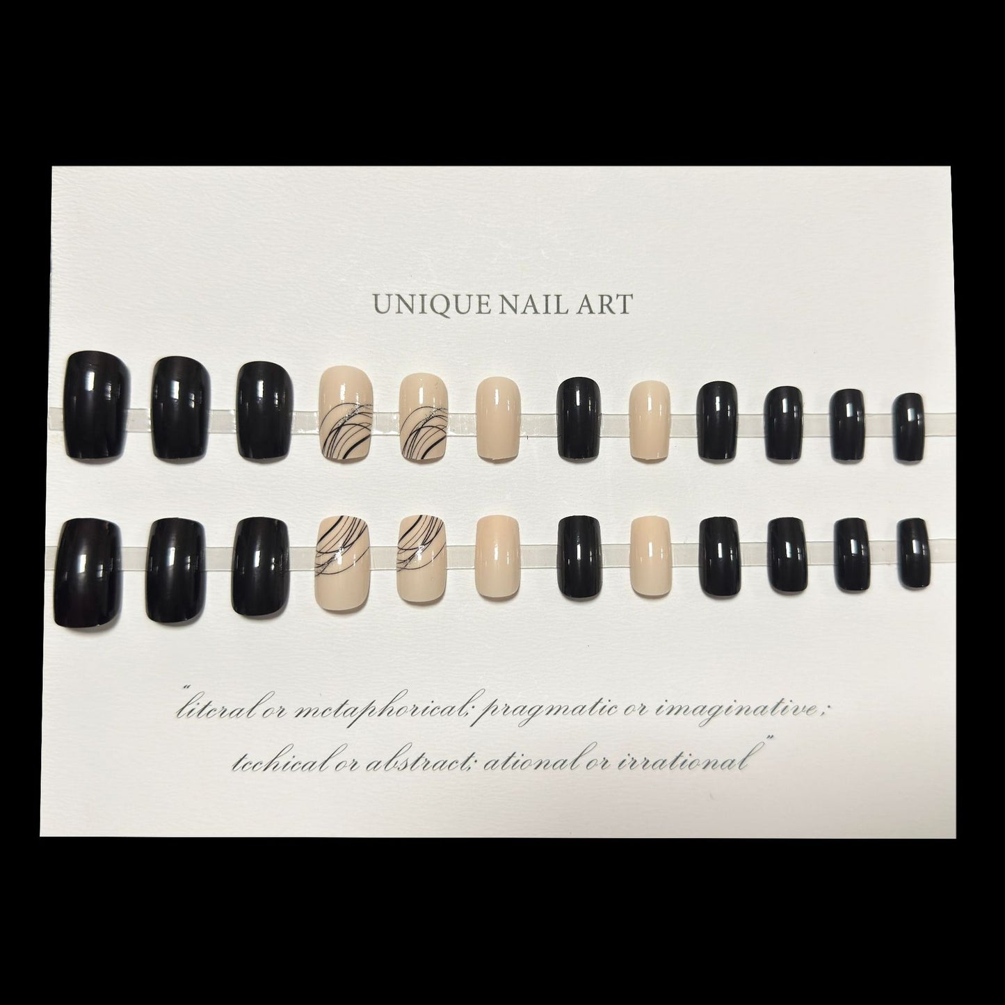 24Pcs Short Square Coffin False Nails Fake Nail