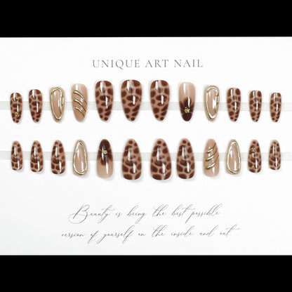24Pcs False Nails Spicy Girl Silver Bow with Diamond Fake Na