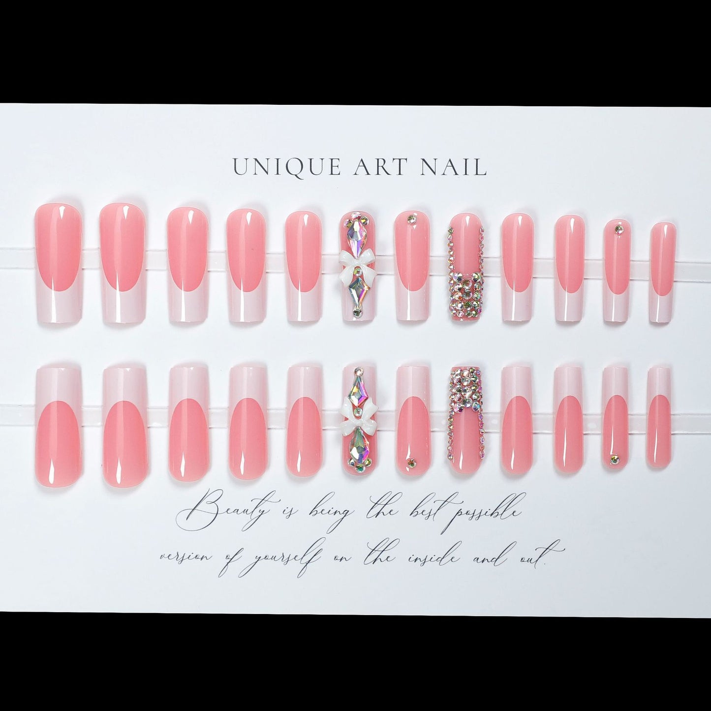 24Pcs Dreamland · New Nail Art Retro Champagne Gold Bronze Mirror Magic Mirror Powder Nail Accessories Press On Nails