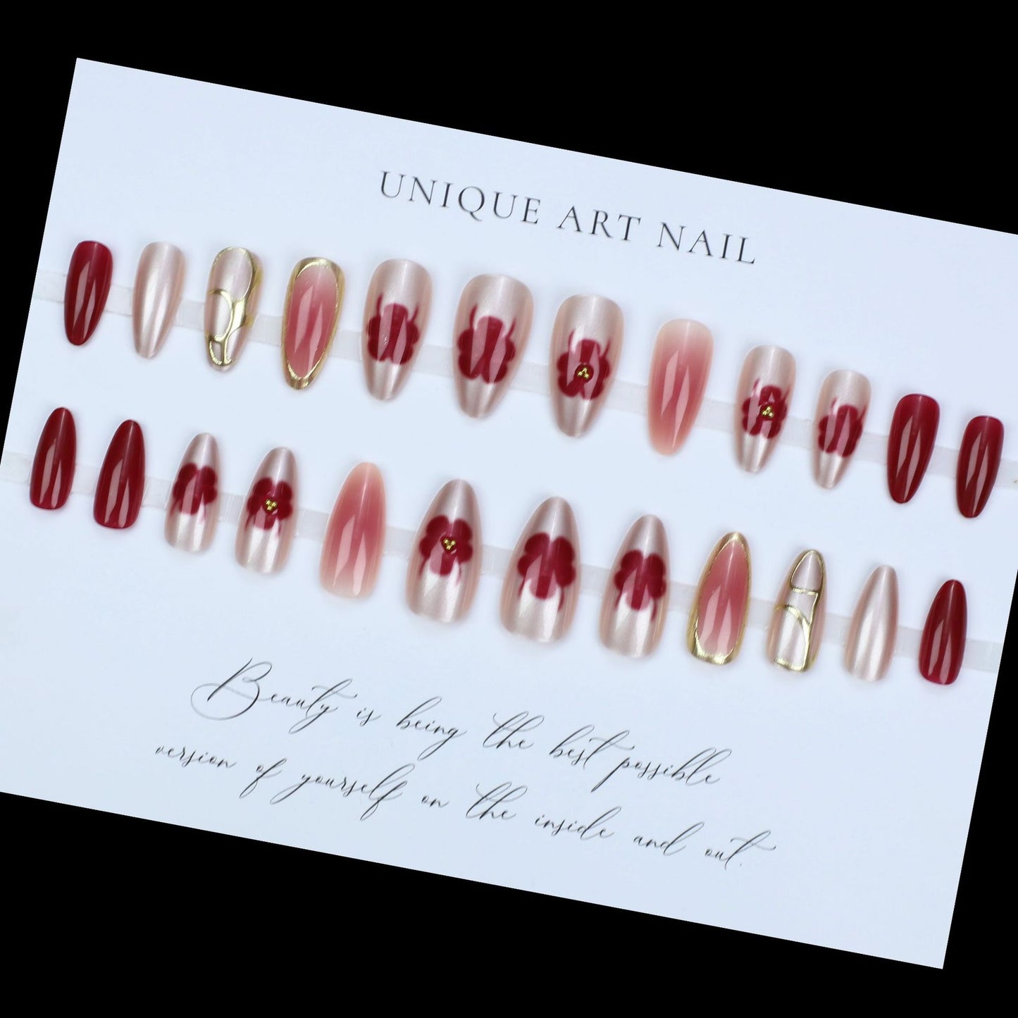 24PCS Simple Buchirati Ins Style Gentle Original Premium High Charm Light Luxury Press On Nails Nail Long Edition