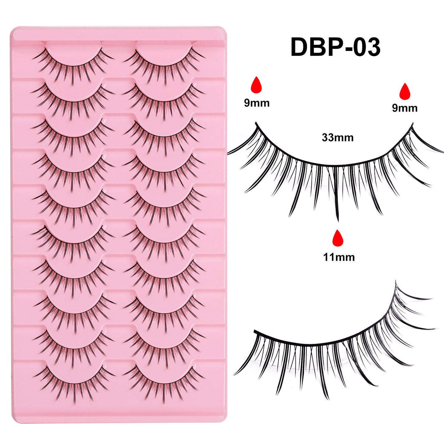 10 pairs cosplay, little devil manga, fake eyelashes, fake eyelashes, supernatural eyelashes, lower eyelashes, whole fairy