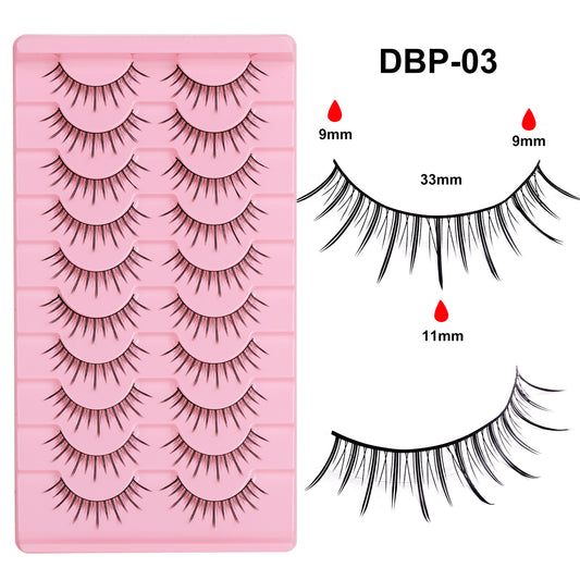 10 pairs cosplay, little devil manga, fake eyelashes, fake eyelashes, supernatural eyelashes, lower eyelashes, whole fairy