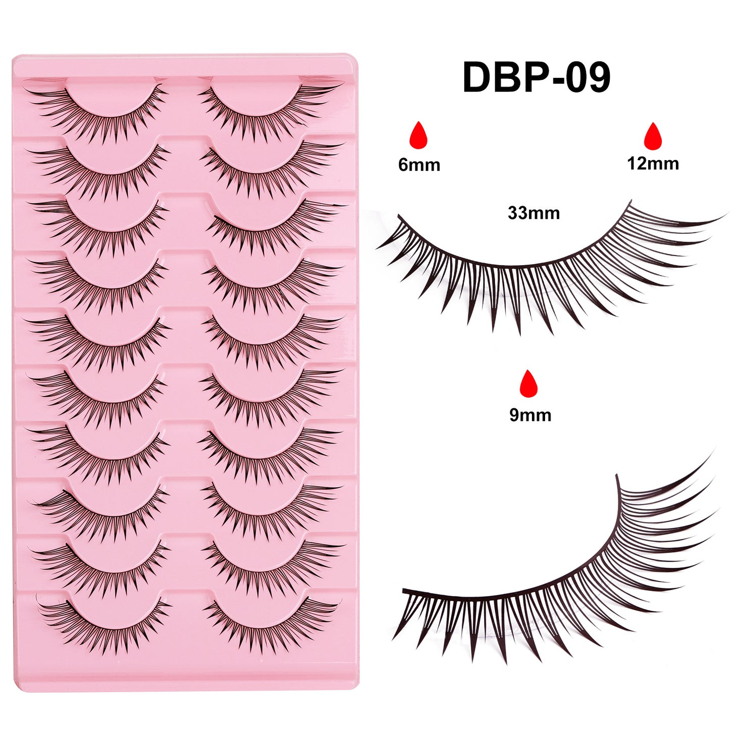 10 Pair Moon Princess Little Devil Upgraded Manga Fake Eyelash Natural Simulation Whole One Piece Hair Transparent Soft Meme