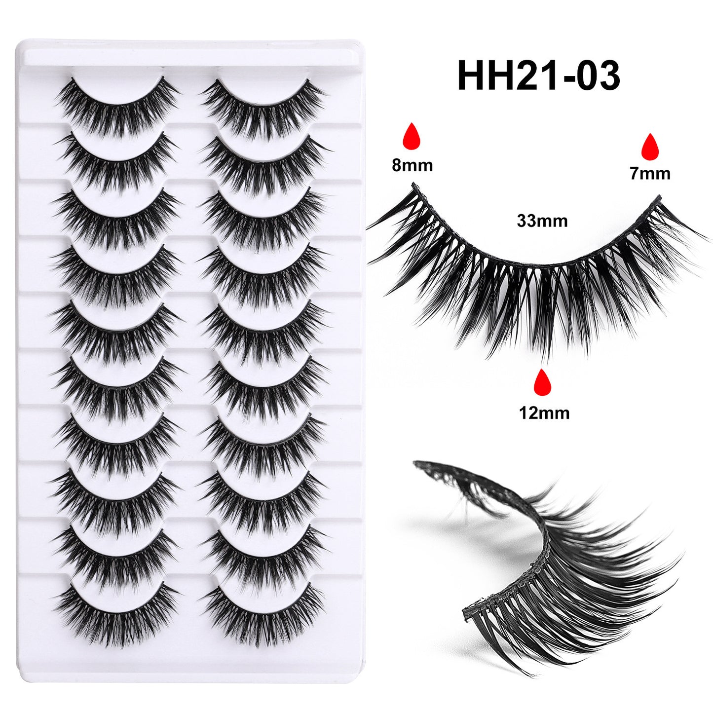 10 pairs of hot girls are ecstatic! The entire Barbie European and American manga features fake eyelashes for women, naturally simulating thick, hard, and spiky eyelashes