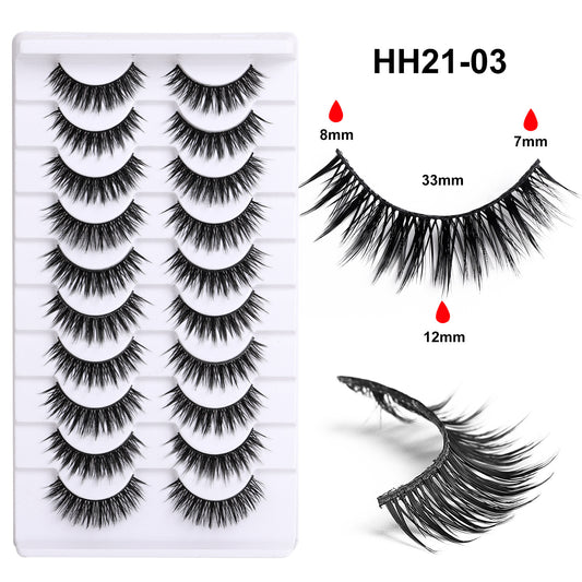 10 pairs of hot girls are ecstatic! The entire Barbie European and American manga features fake eyelashes for women, naturally simulating thick, hard, and spiky eyelashes